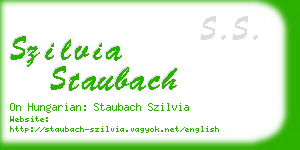 szilvia staubach business card